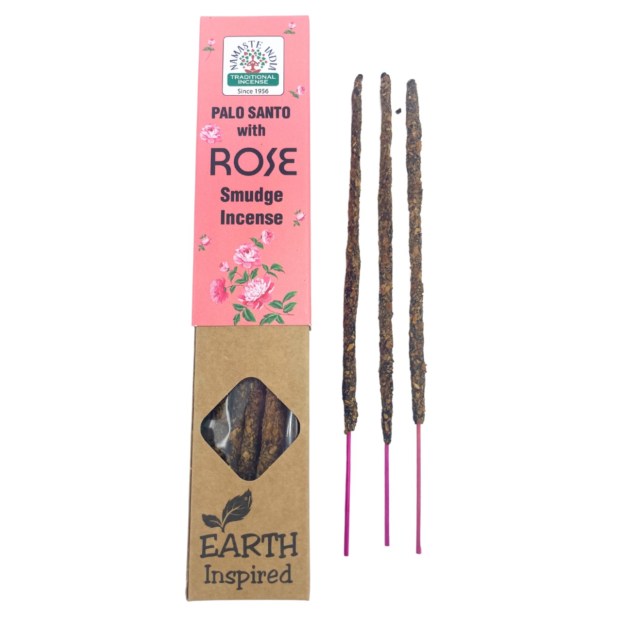 Namaste Earth Smudge Palo Santo & Rose Räucherstäbchen 30g